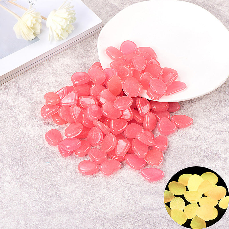 🌙✨Glow-in-the-Dark Small Pebbles(100pcs) – 8+ Hour Night Luminous Stones for Planters, Aquariums & Garden Decor