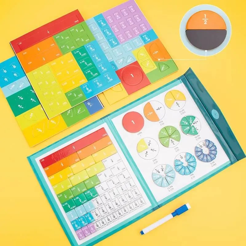 🔢 ✨ Magnetic Fraction Demonstration Book