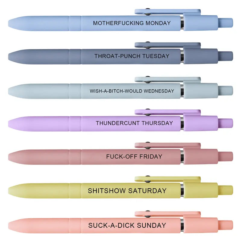 🔥LAST DAY 55% OFF - Funny Daily Quote Pens (7-Pack)