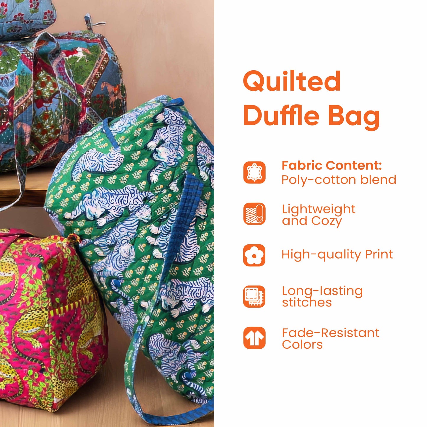 Native Buffalo Quilted Duffle Bag GFTONT2396