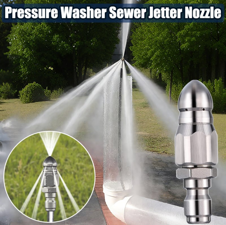 Triple Turbo Nozzle Pressure Washer, 360° Rotating Turbo Nozzle with 1/4" Quick Connector, 2.0 Orifice 3-in-1 Turbo Nozzle, 4000 PSI