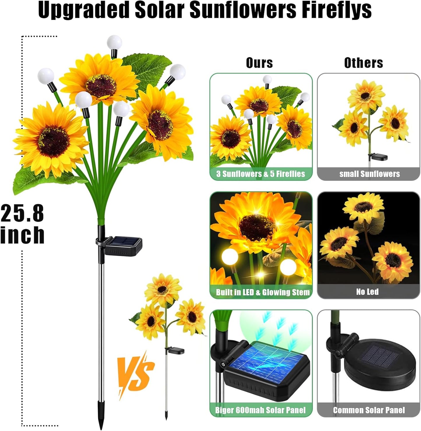 💝Mother's Day Sale 49% OFF💝- Solar LED Sunflower Garden Lights
