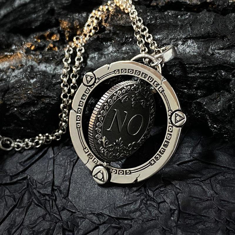 📢📢50% OFF !!!⏰Unisex Retro Spinning Decision Coin Necklace
