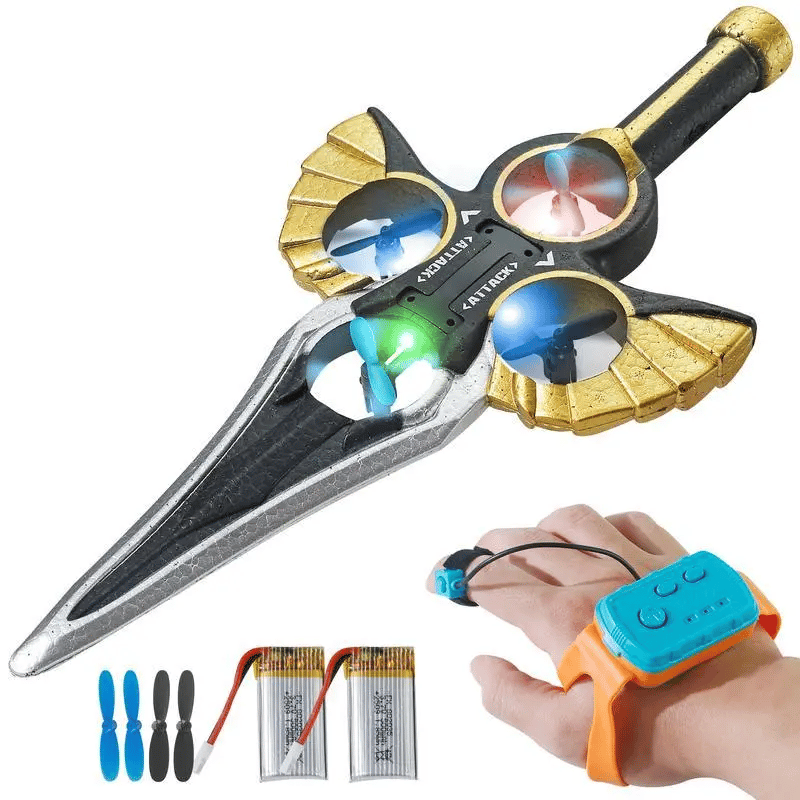 🔥Hot Sale 49% off🌟🕹️Flying Battle Sword – LED Hovering Spinning Toy✨⚔️