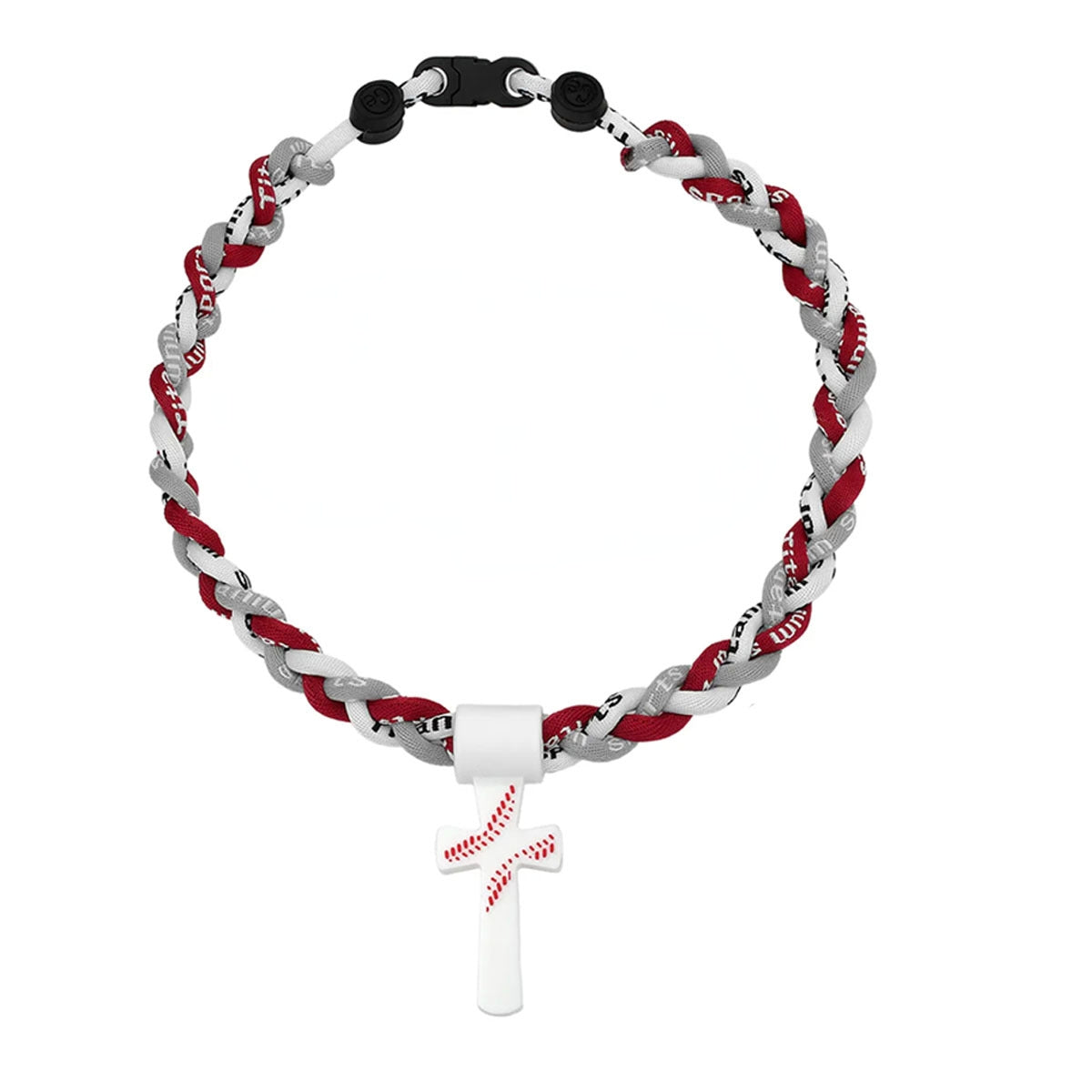 ⚾ Baseball Cross Necklace for Boys – Phil 4:13 "I Can Do All Things" Braided Tornado Rope