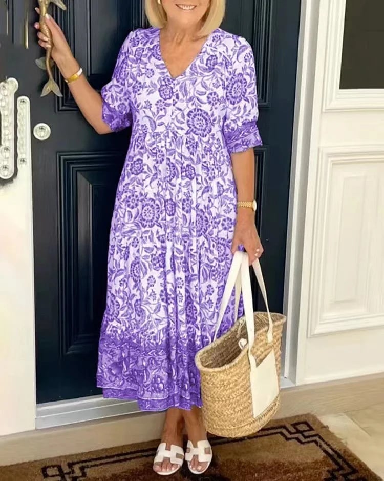 🔥V-neck floral dress