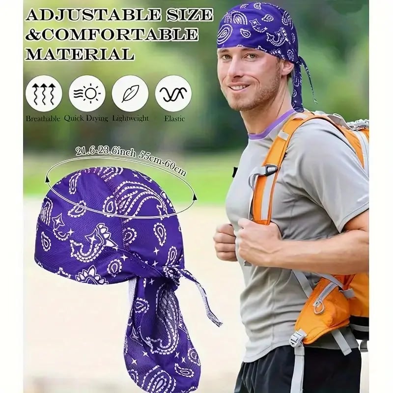 🔥 Last Day 55% OFF – Paisley Cooling Headscarf Cap