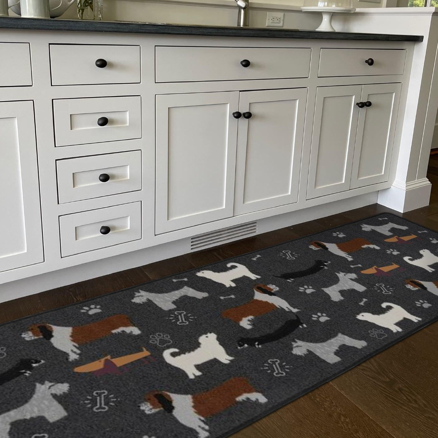 Washable Pet Paw Runner Rug - Non-Slip & Pet-Friendly