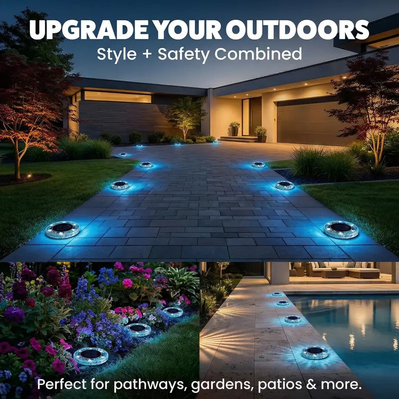🏠✨Solar Outdoor Mosaic Disk Lights