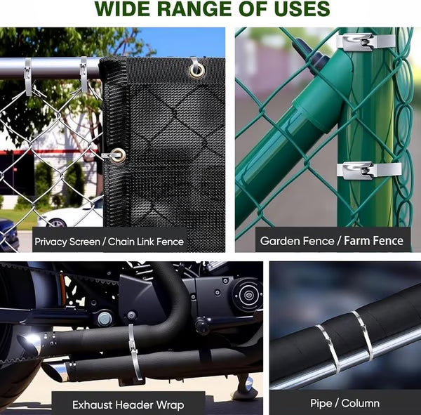 🔥304 Stainless Steel Zip Tie Kit | 4X Stronger Than Plastic