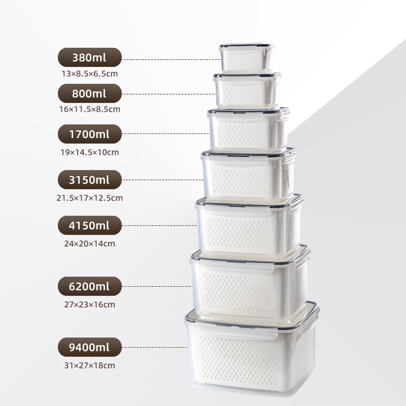 The Ultimate 3-6pc Fridge Organizer Set - Keep Food Fresh 3x Longer! 🥬✨