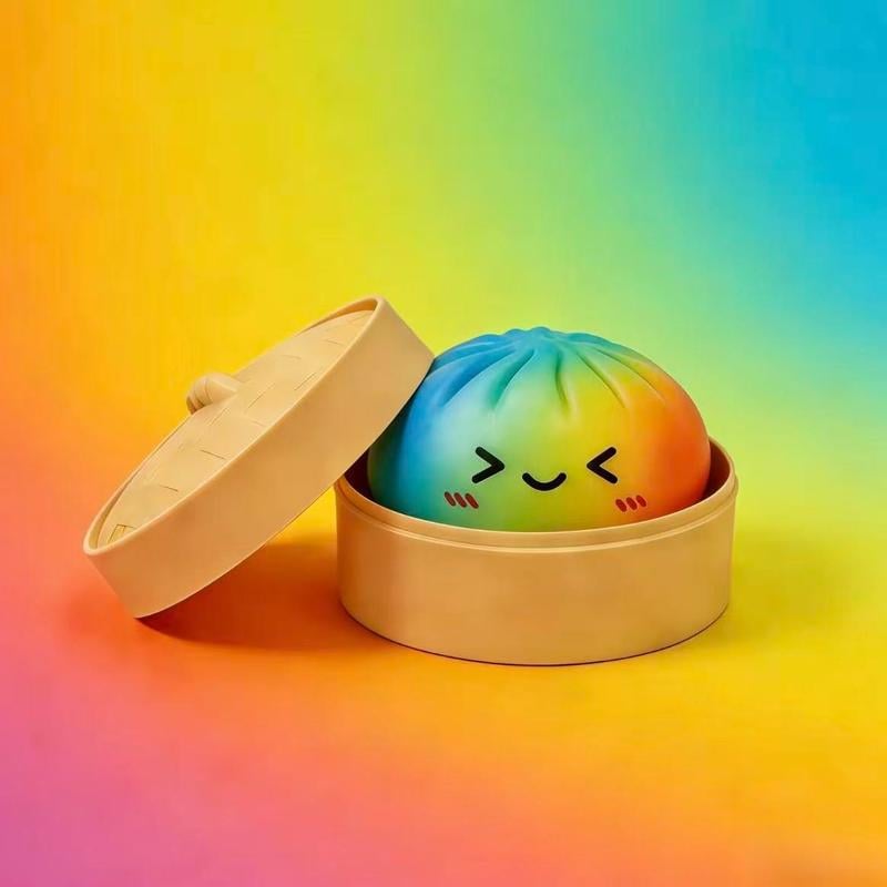 🔥 LAST DAY 50% OFF | Glitter Dumpling Squishy Steamer Blind Box