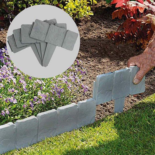 10 pcs Imitation Stone Garden Fence - DIY Garden Edging Border