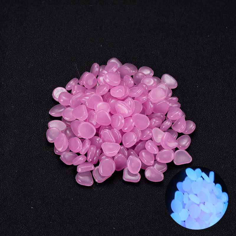 🌙✨Glow-in-the-Dark Small Pebbles（100pcs） – 8+ Hour Night Luminous Stones for Planters, Aquariums & Garden Decor