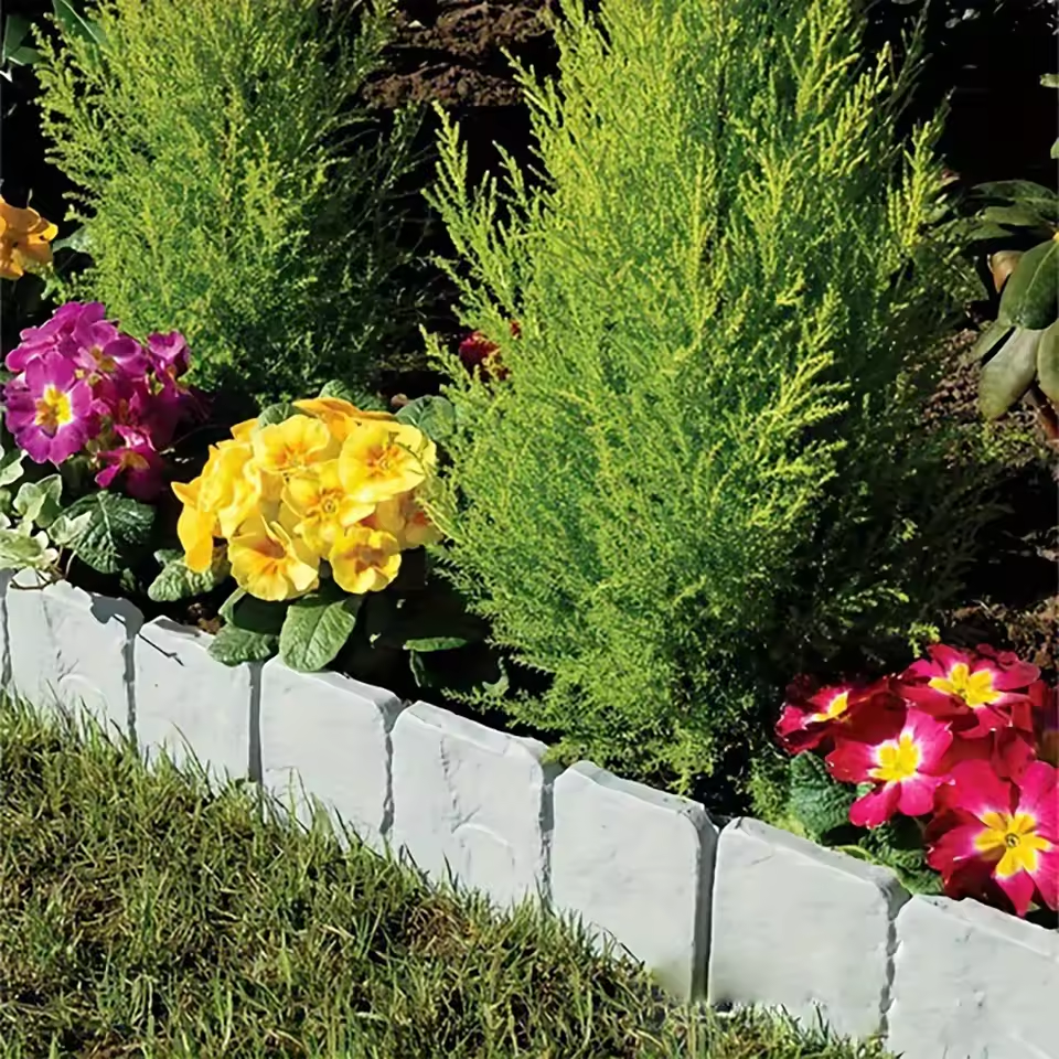 10 pcs Imitation Stone Garden Fence - DIY Garden Edging Border