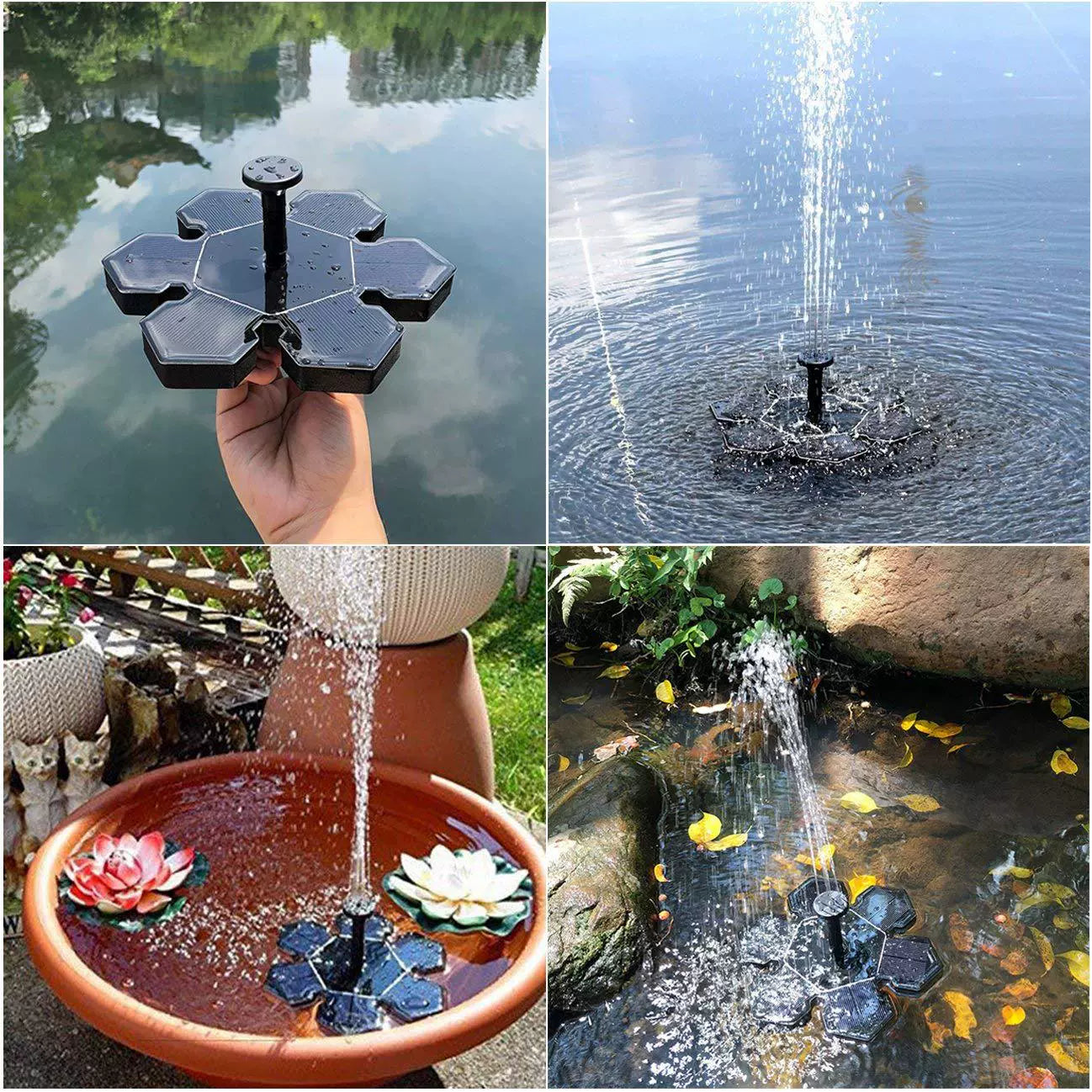 Hot Sale🔥⛲ Solar Fountain, Solar Powered Bird Bath Fountain Pump