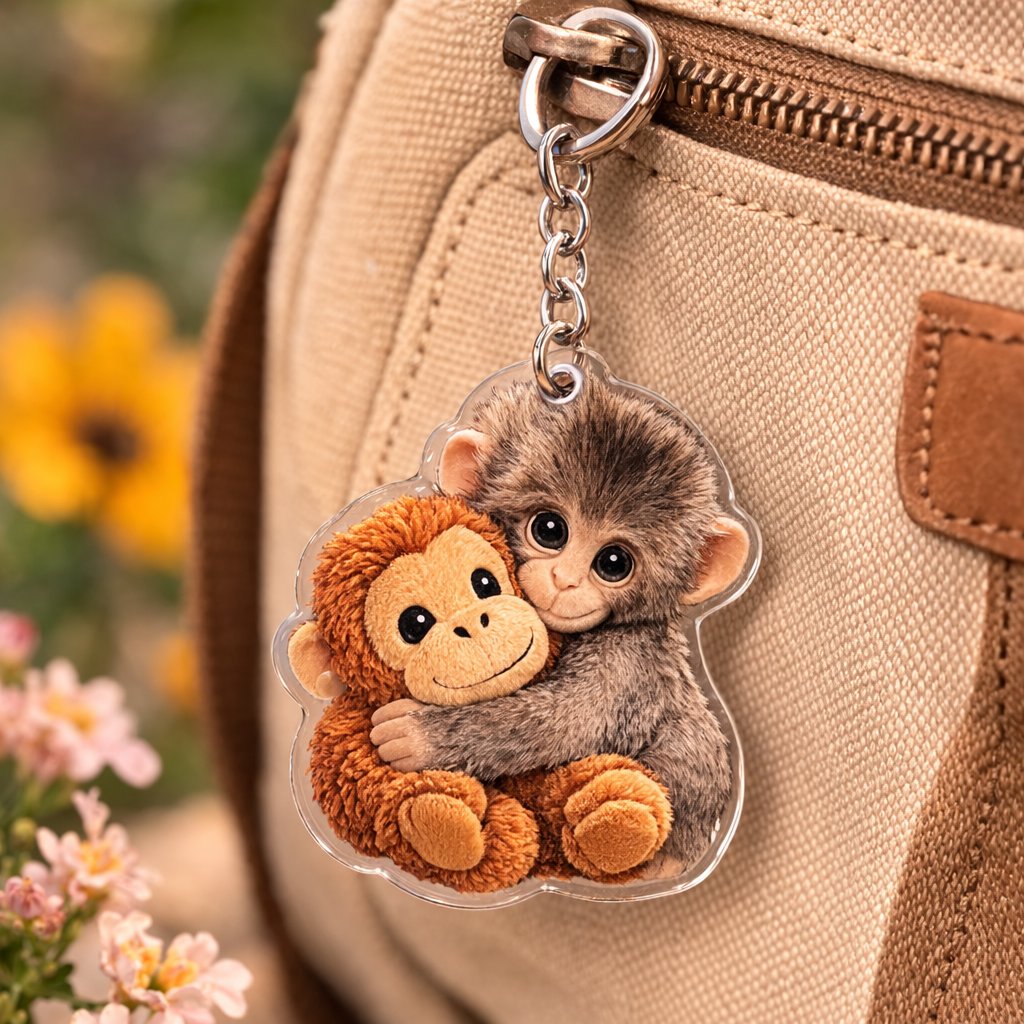 🔥Last Day 49% OFF - 💕Viral Panchi Monkey Keychain🐵