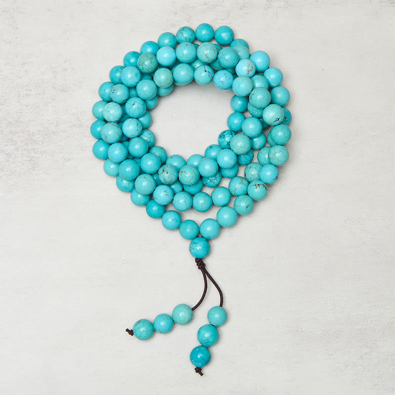 Buddha Stones 108 Beads Turquoise Wisdom Balance Mala
