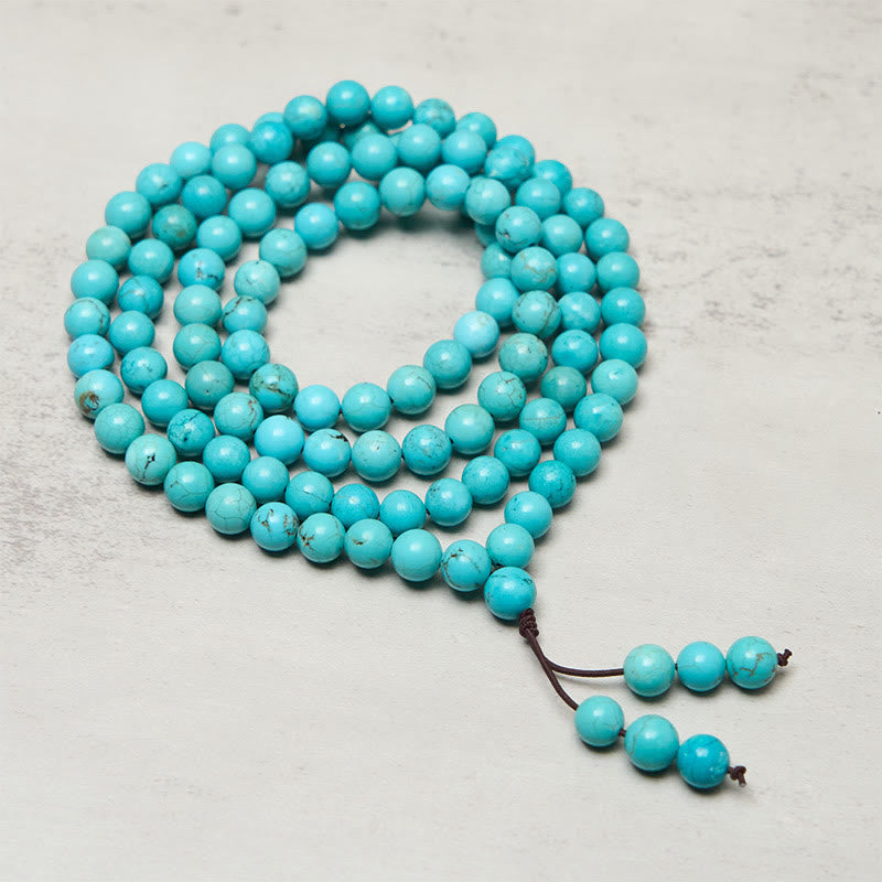 Buddha Stones 108 Beads Turquoise Wisdom Balance Mala
