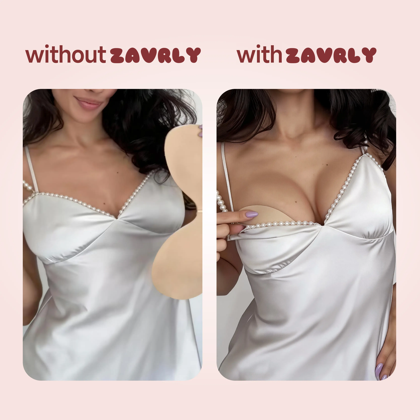 #1 Push-up Sticky Bra – Waterproof & Sweat-proof, With Storage Board & Replaceable Adhesive Pads