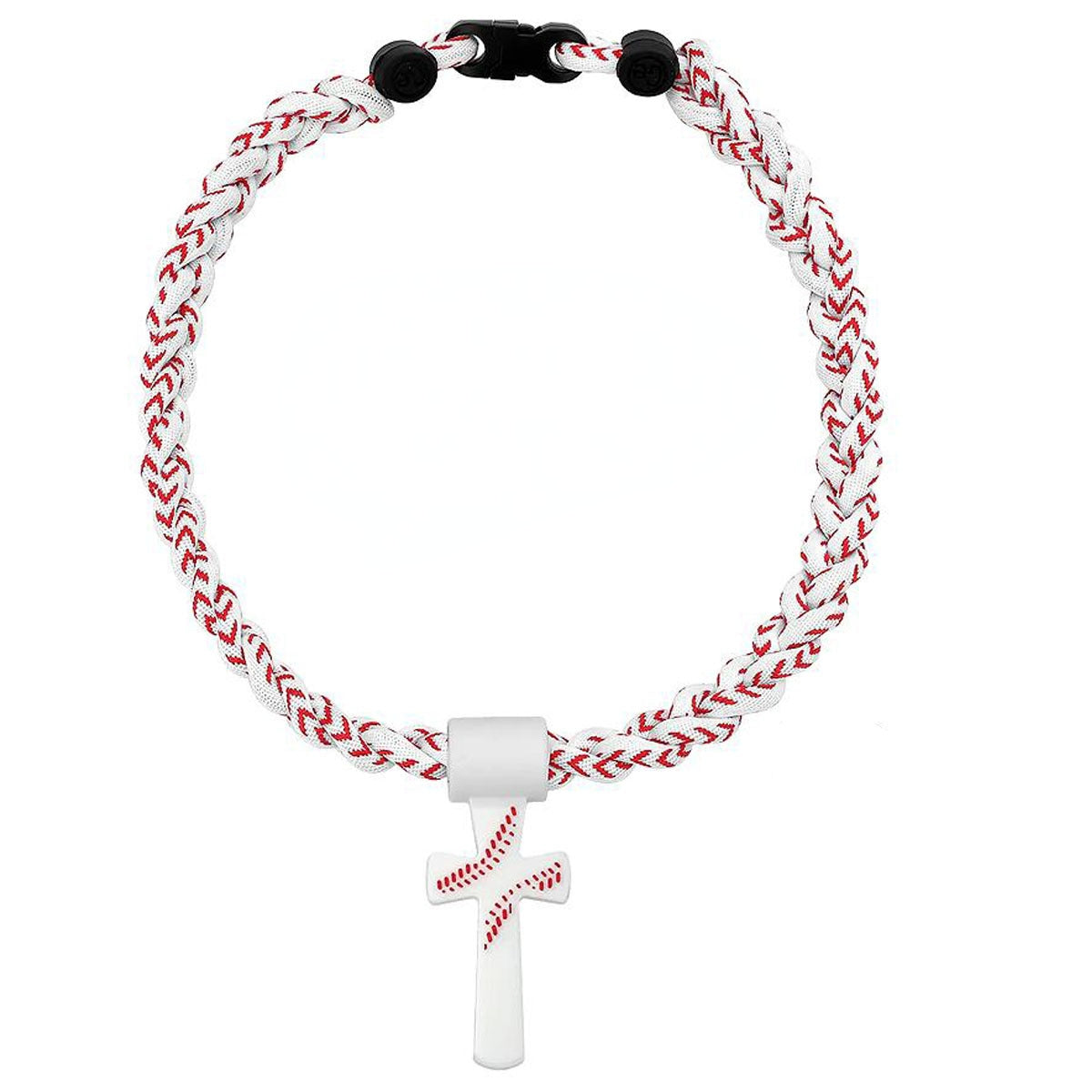 ⚾ Baseball Cross Necklace for Boys – Phil 4:13 "I Can Do All Things" Braided Tornado Rope