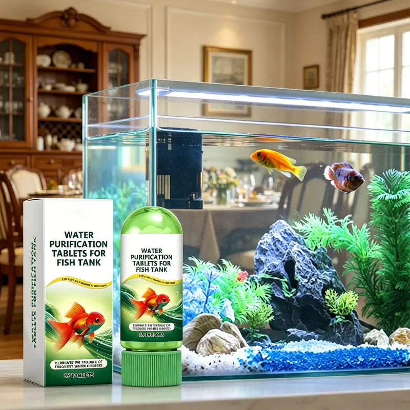 💥Hot sale♻️💧Aquarium Water Clarifying Tablets: Dedicated to cleaning, deodorizing, removing algae stains and silt, and purifying the water quality in fish ponds.