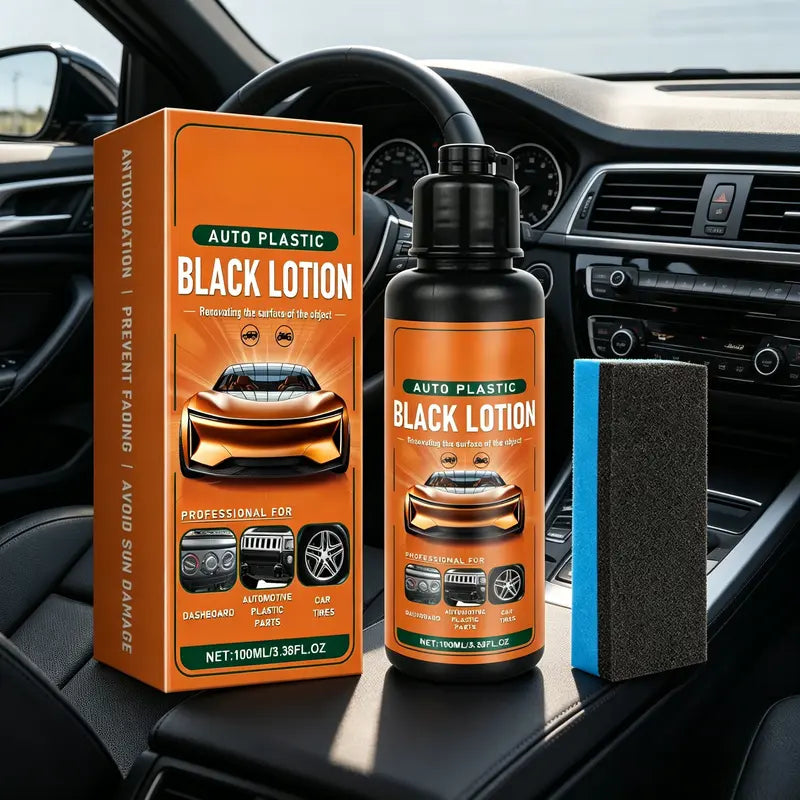 🔥2026 Best-Seller🔥 Automotive Plastic Restorer – Trim & Interior Plastic Refurbisher (Includes Applicator Pad)