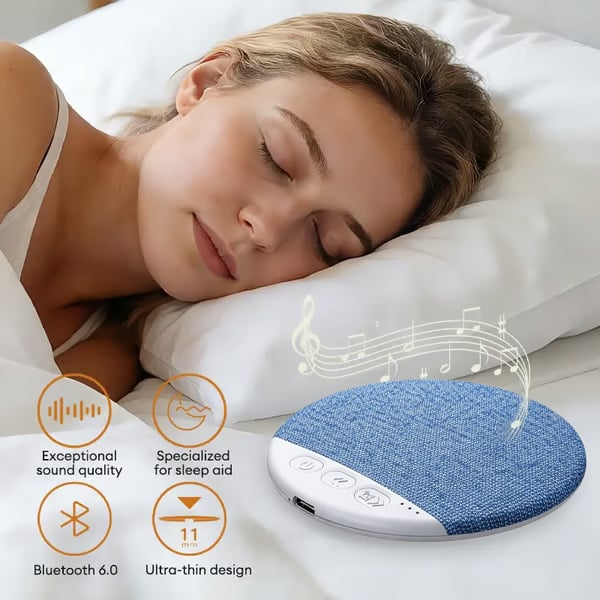 🏆LAST DAY SALE 49% OFF - S1 Ultra-Thin Bluetooth Pillow Speaker – Bluetooth 6.0 Bone Conduction, Sleep-Friendly & Side Sleeper Comfort