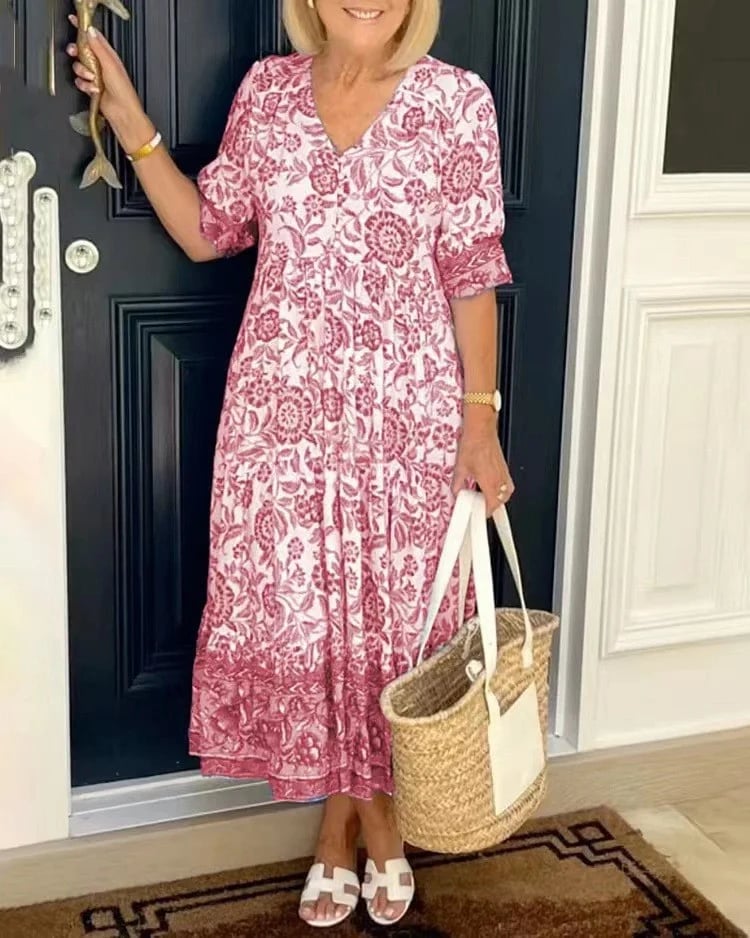 🔥V-neck floral dress