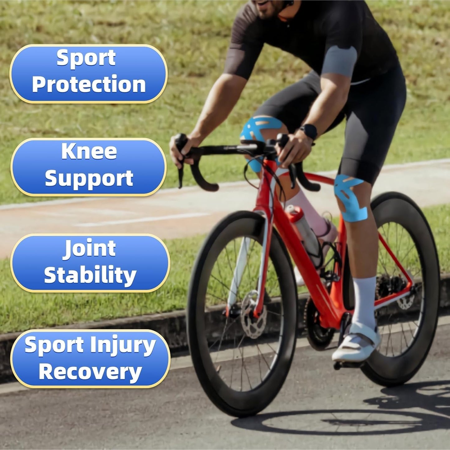 ⚡️Value Pack🏃Buy 5 Get 5 Free🦵10pcs Precut Kinesiology Tape For Knees