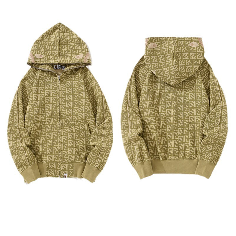 BAPE Logo Color Camo Shark Hoodies