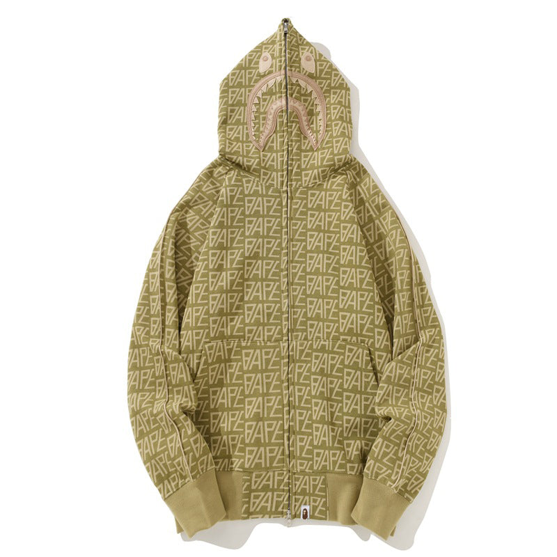 BAPE Logo Color Camo Shark Hoodies
