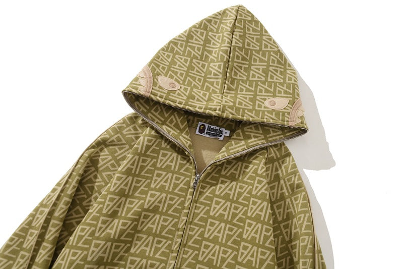 BAPE Logo Color Camo Shark Hoodies