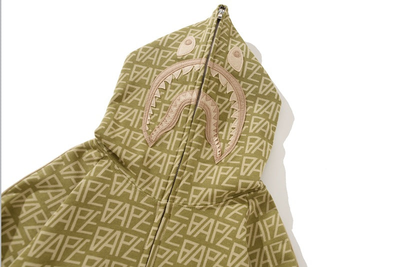 BAPE Logo Color Camo Shark Hoodies