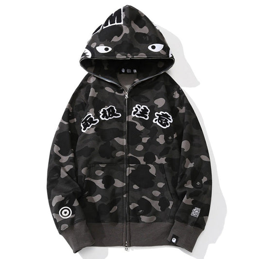 BEP x BAPE ColorCamo Shark Full Zip Hoodies