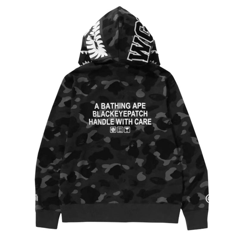 BEP x BAPE ColorCamo Shark Full Zip Hoodies