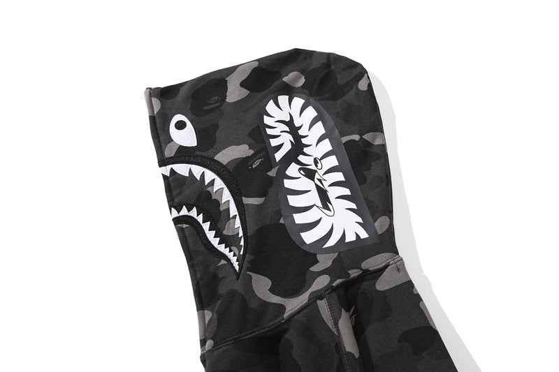 BEP x BAPE ColorCamo Shark Full Zip Hoodies