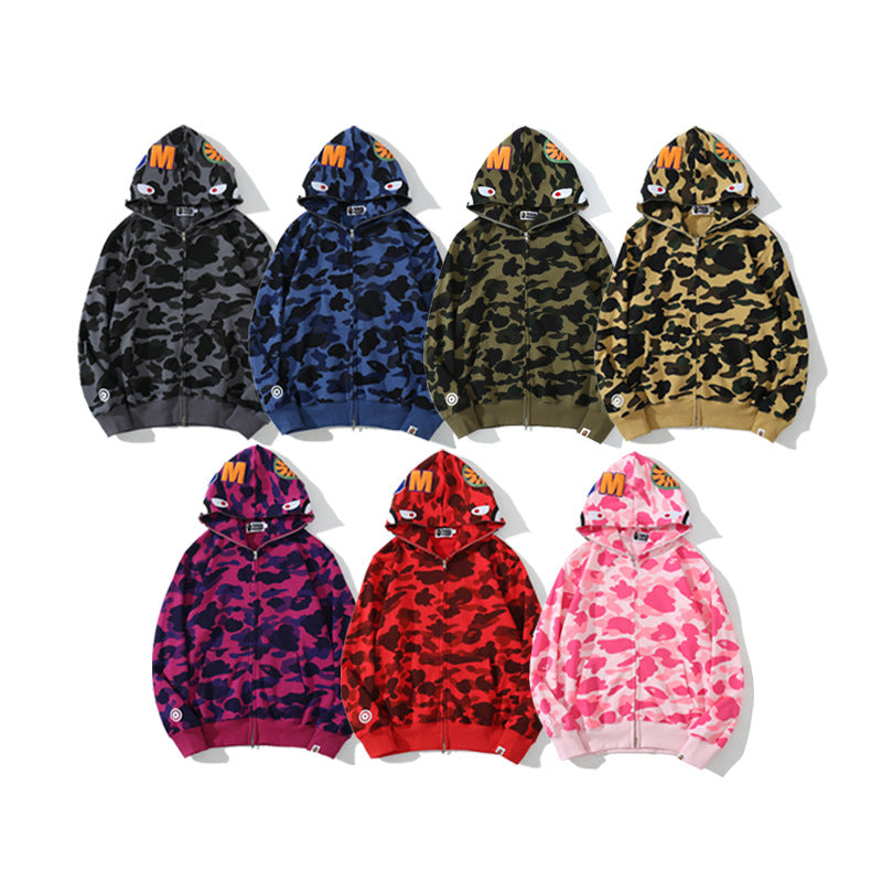 BAPE WGM Camo Zipper Hoodies