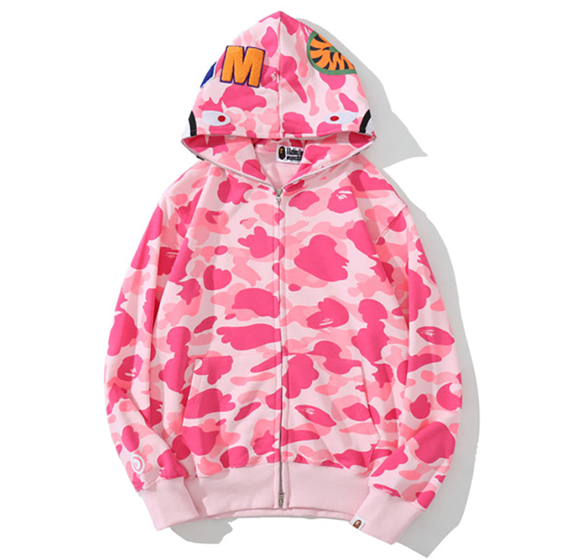 BAPE WGM Camo Zipper Hoodies