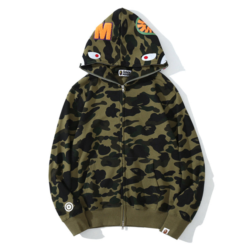 BAPE WGM Camo Zipper Hoodies