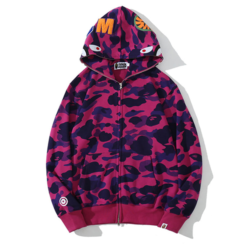 BAPE WGM Camo Zipper Hoodies