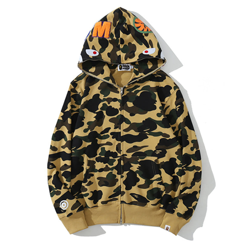 BAPE WGM Camo Zipper Hoodies