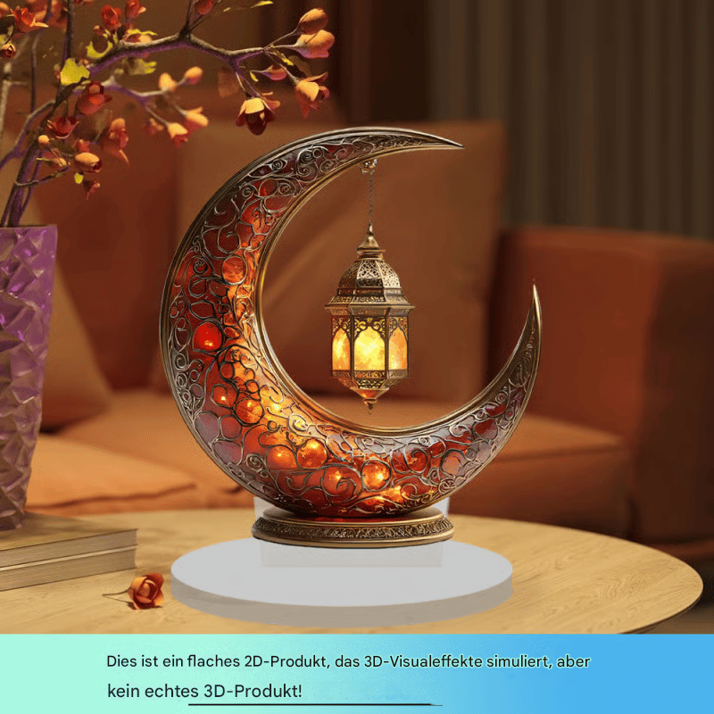🕌2D-Moschee- und Mond-Ornament🌙Ramadan-Fest