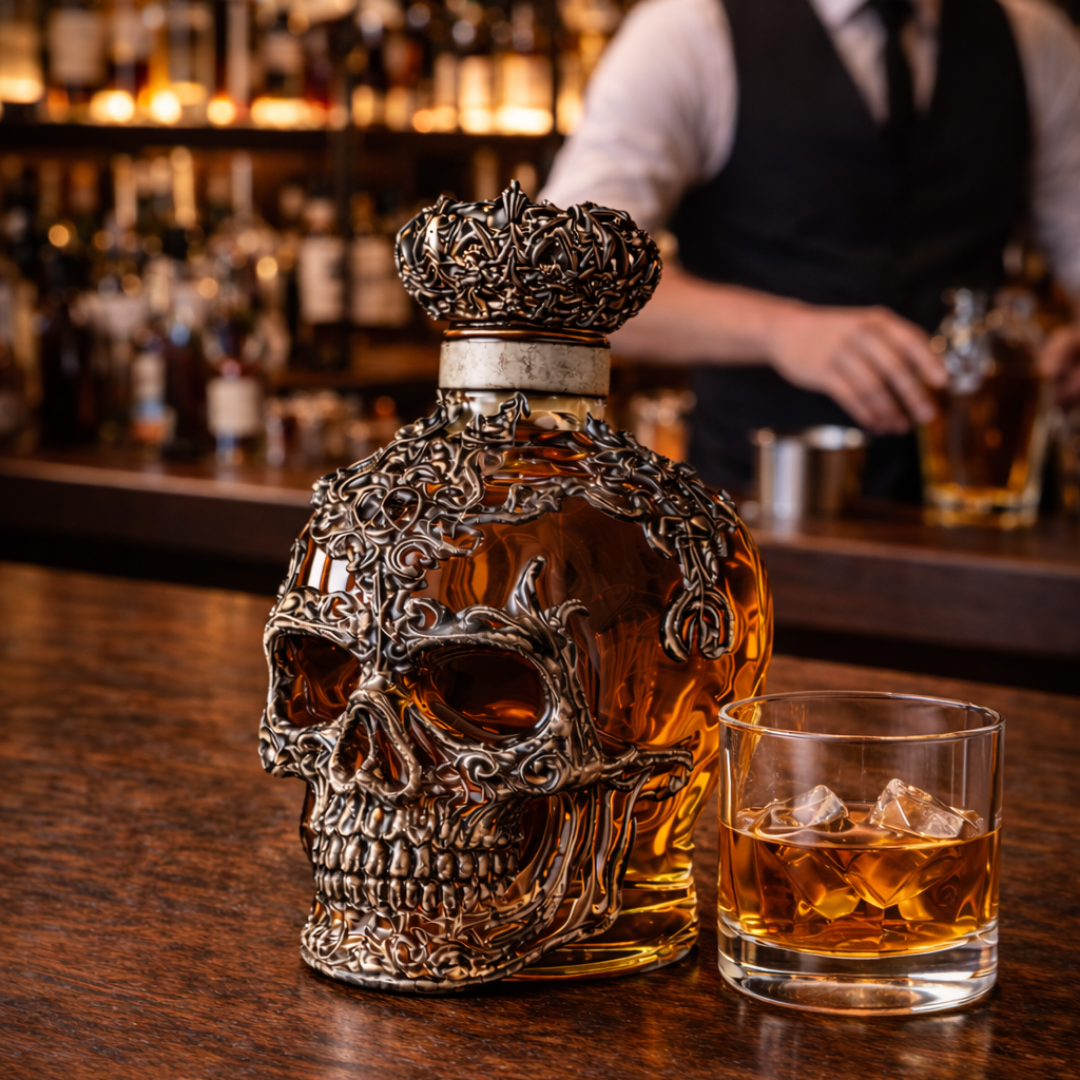 Whiskey Bottle - Skulls Edition