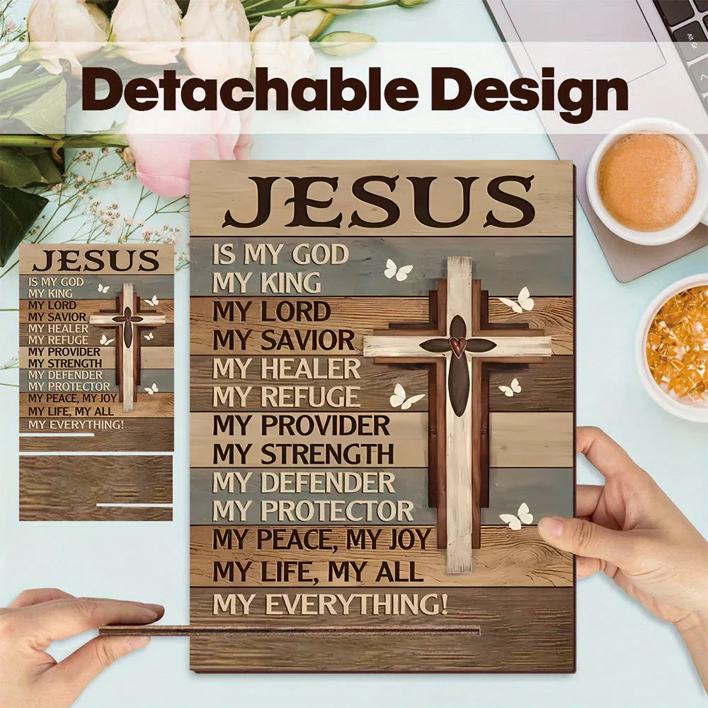 Jesus is my God, my King, my Lord, my Savior canvas mural