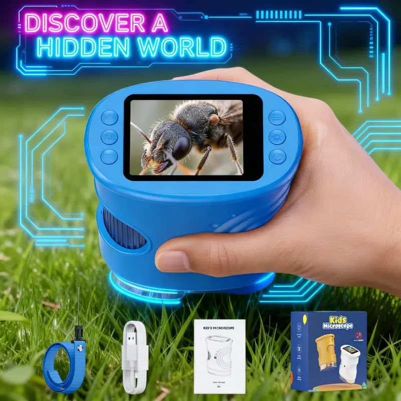 [2026 Upgraded Version] 1000x Handheld Microscope for Children