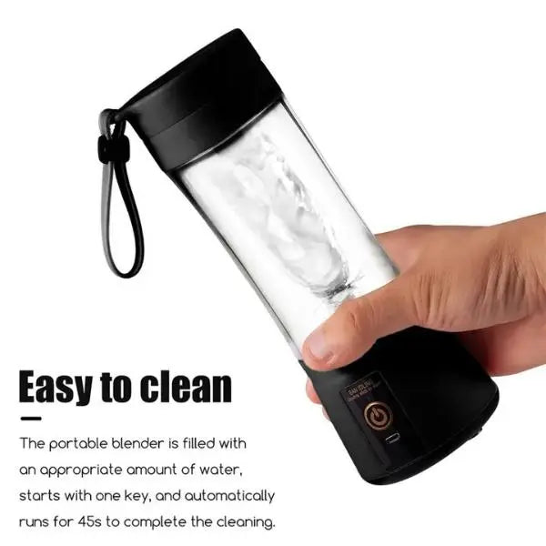 🥤⚡Mini Portable Blender Cup,Electric USB,400ml, Six Blades, leak-proof design