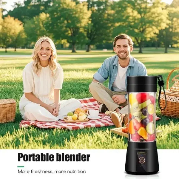 🥤⚡Mini Portable Blender Cup,Electric USB,400ml, Six Blades, leak-proof design