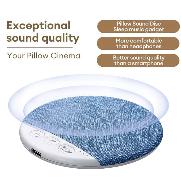 🏆LAST DAY SALE 49% OFF - S1 Ultra-Thin Bluetooth Pillow Speaker – Bluetooth 6.0 Bone Conduction, Sleep-Friendly & Side Sleeper Comfort