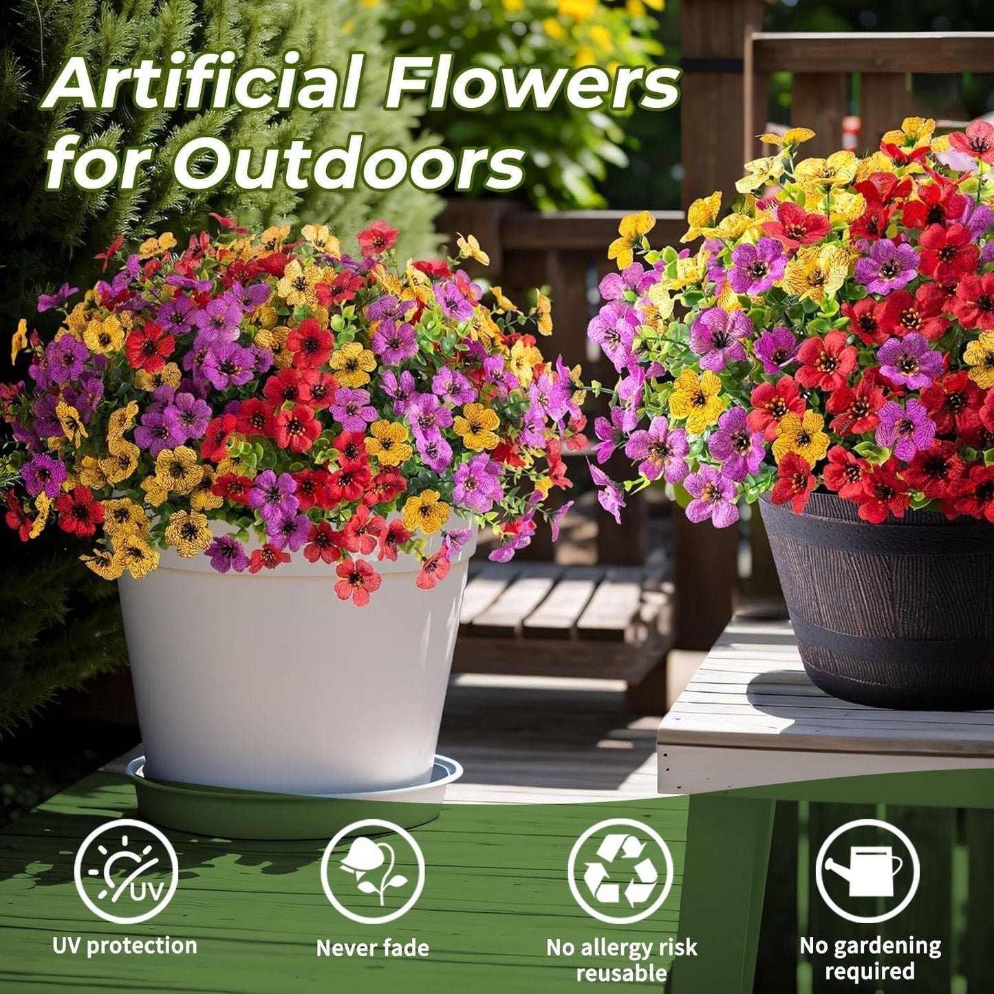 ??Last Day Sale 49% OFF? UV Resistant Colorful Artificial Flower (120 Flowers)